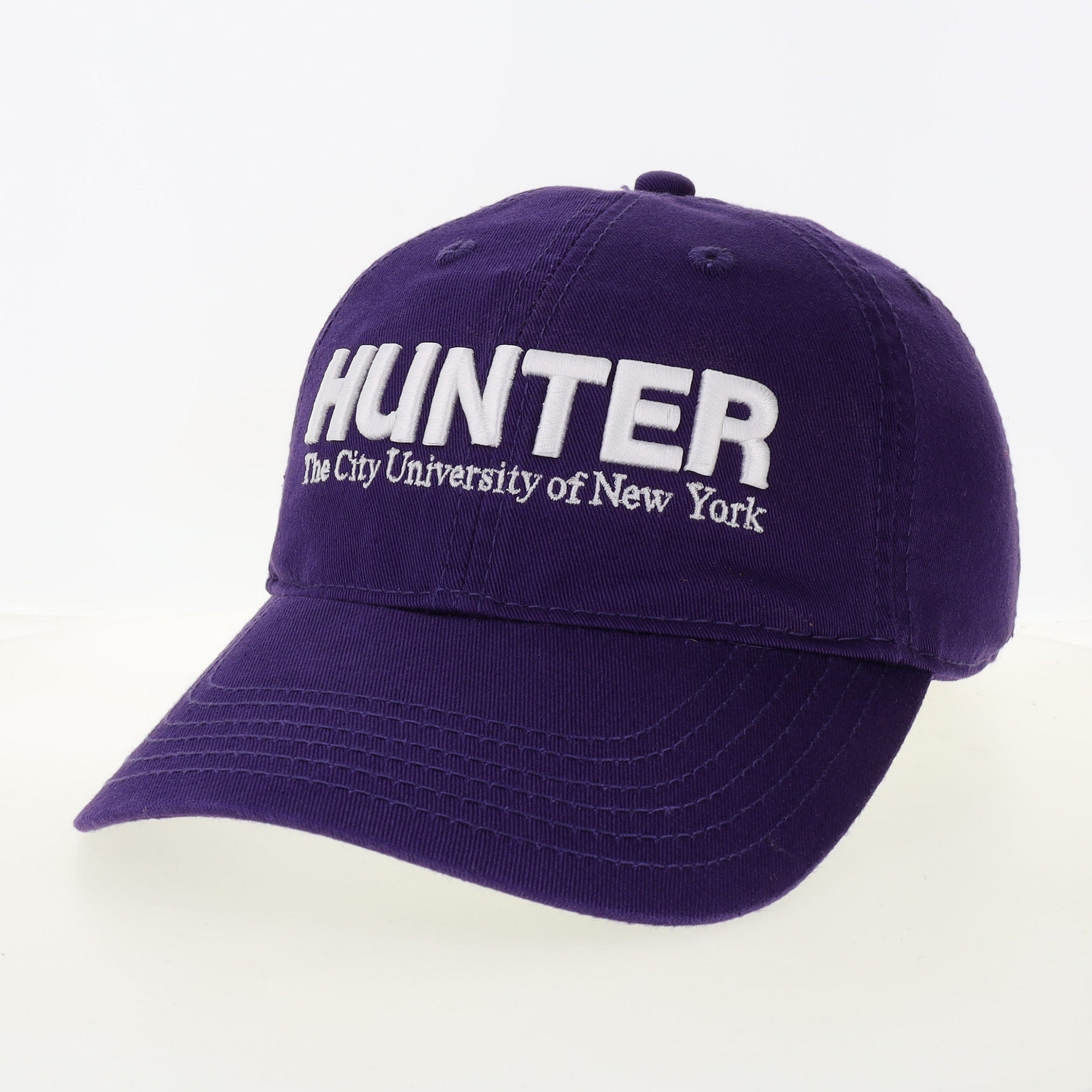 Legacy Purple & White Baseball Cap w/Hunter Logo