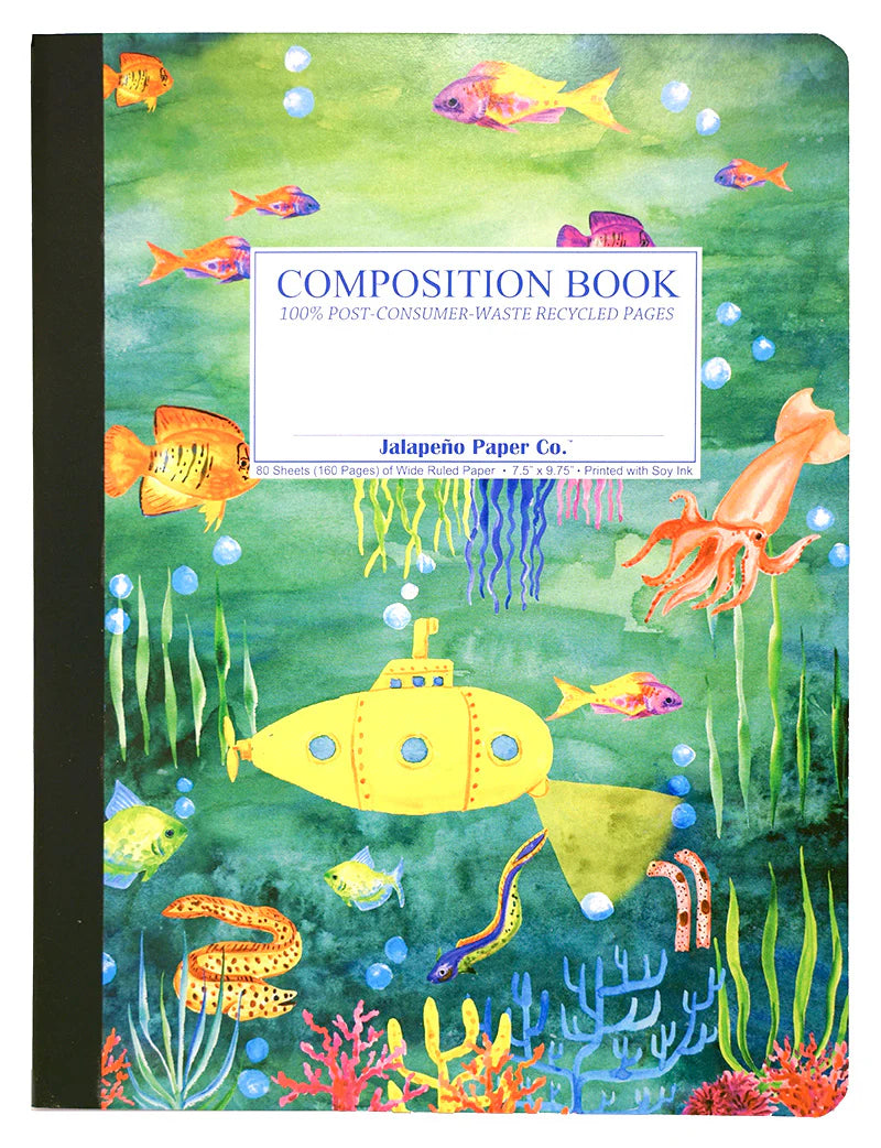 Rocket Ship Composition Book (Wide Ruled Pages)
